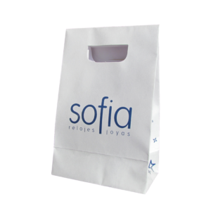 Bolsa de papel 10,5x6x16 - KRAFT BLANCO - 500 UNIDADES