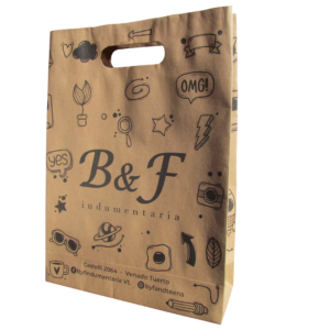 Bolsa de papel 19,5x7x27 - LINNER MARRÓN - 100 UNIDADES