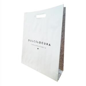 Bolsa de papel 30x10x38 - LINNER BLANCO - 100 UNIDADES