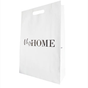 Bolsa de papel 30x10x38 - KRAFT BLANCO - 100 UNIDADES